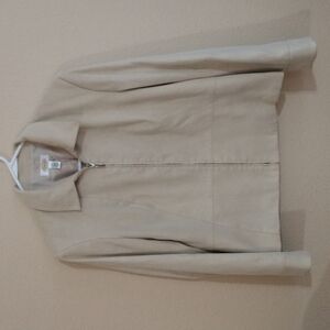 Talbots Faux Suede Front Zip Jacket Size 12